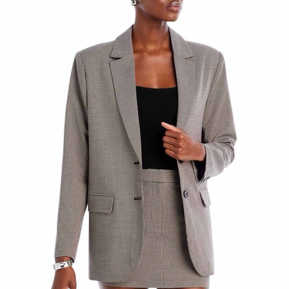 WAYF Veronica Houndstooth Blazer Small NWT